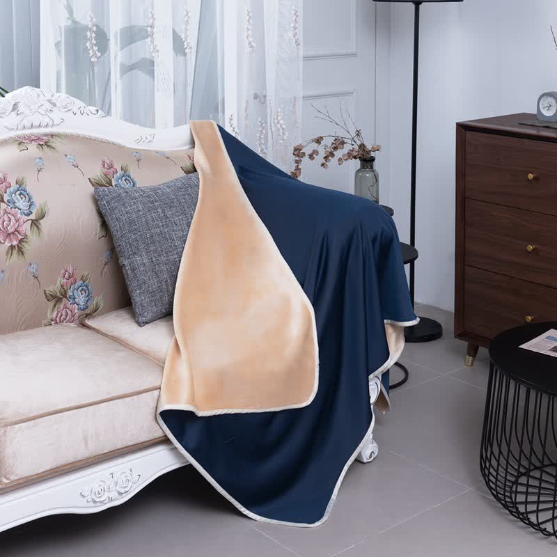 Reversible Fleece & Ice Silk Blanket