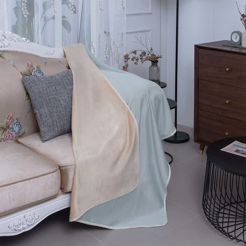 Reversible Fleece & Ice Silk Blanket