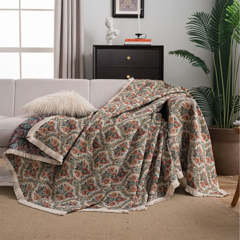 Cottagecore Floral Tapestry Sofa Protector