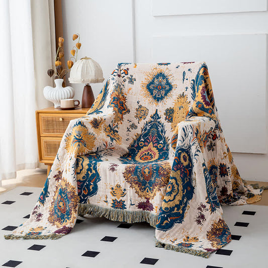 Boho Tribal Print Cotton Gauze Blanket