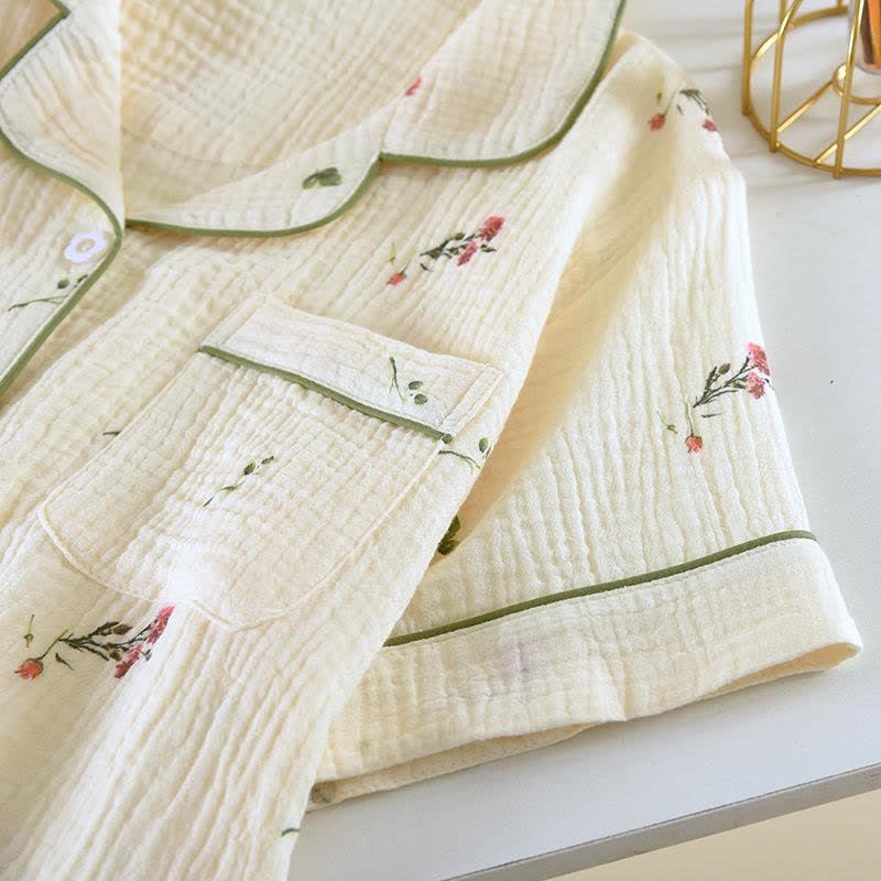 Carnation Beige Cotton Gauze Loungewear Set - image 4