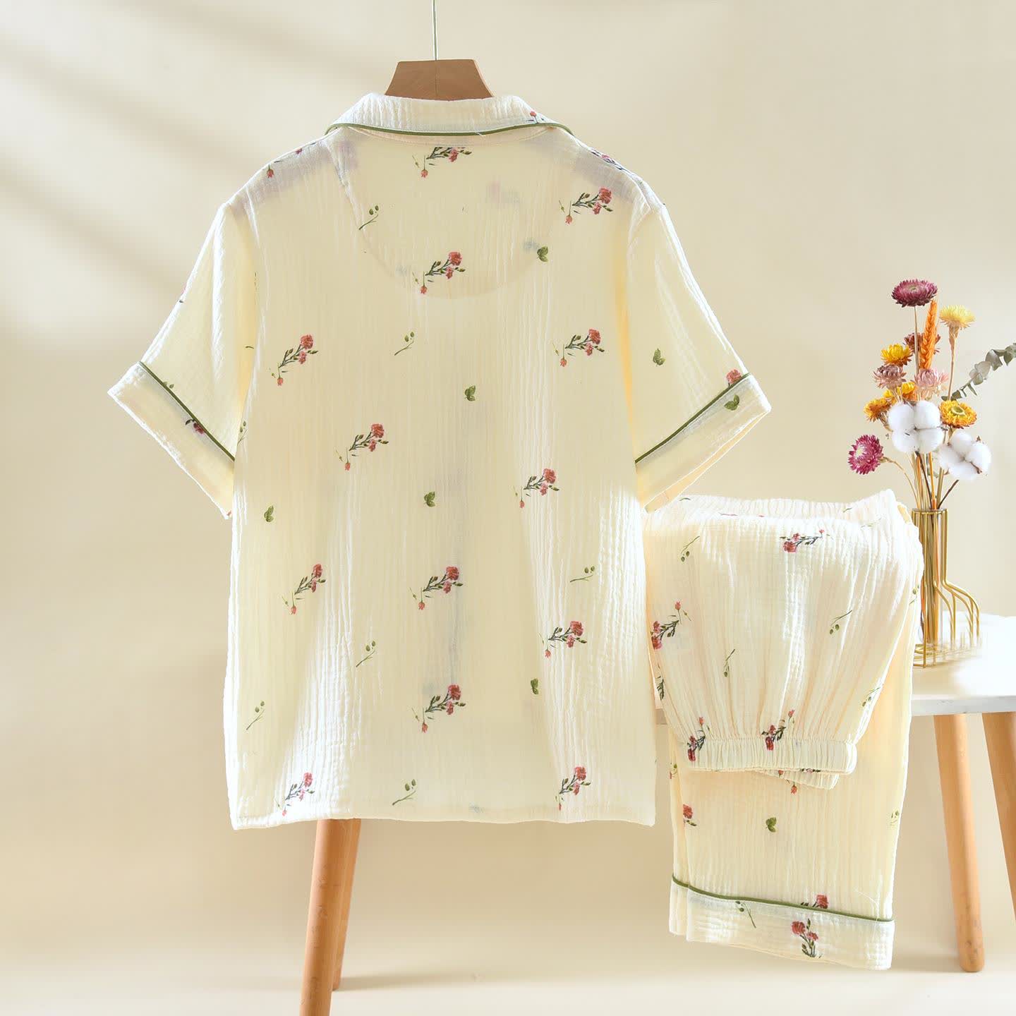 Carnation Beige Cotton Gauze Loungewear Set - image 2