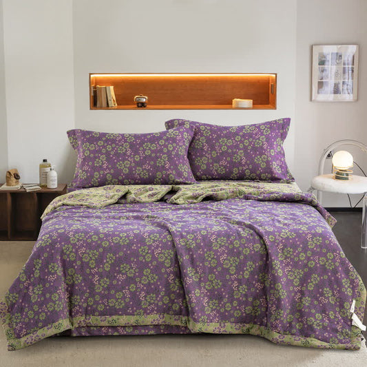 Plum Blossom Cotton Gauze Jacquard Quilt
