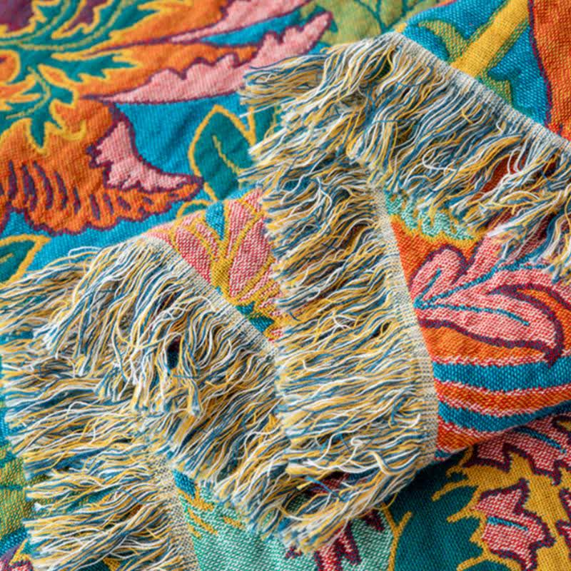 Poppy Natural Cotton Tassel Blanket