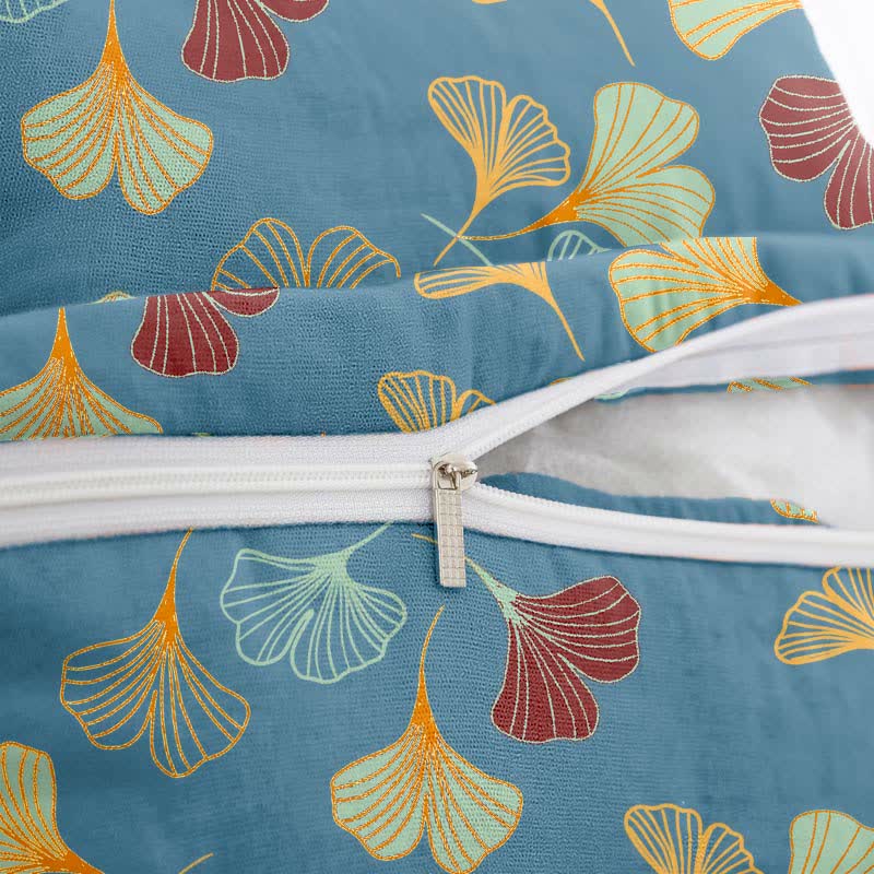 Ginkgo Biloba Cotton Jacquard Square Pillowcases(2PCS) - image 4