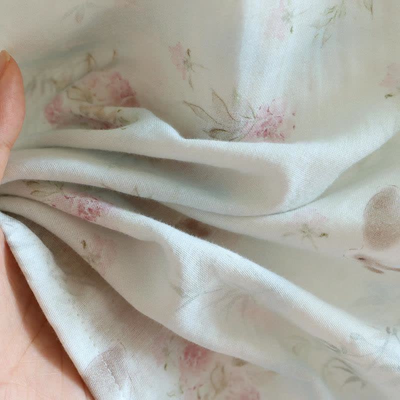 Oriental Rabbit Bamboo Cotton Gauze Nightdress - image 6