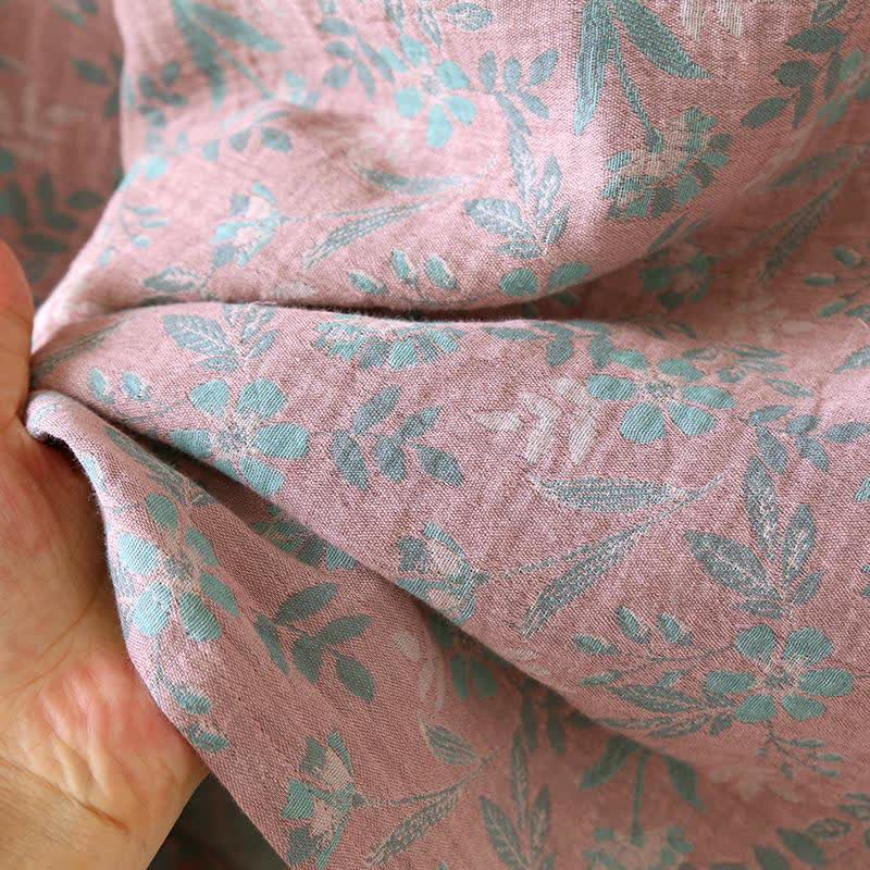 Oriental Floral Cotton Gauze Jacquard Pajamas - image 13