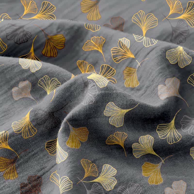 Ginkgo Reversible Cotton Gauze Jacquard Bedspread - image 15