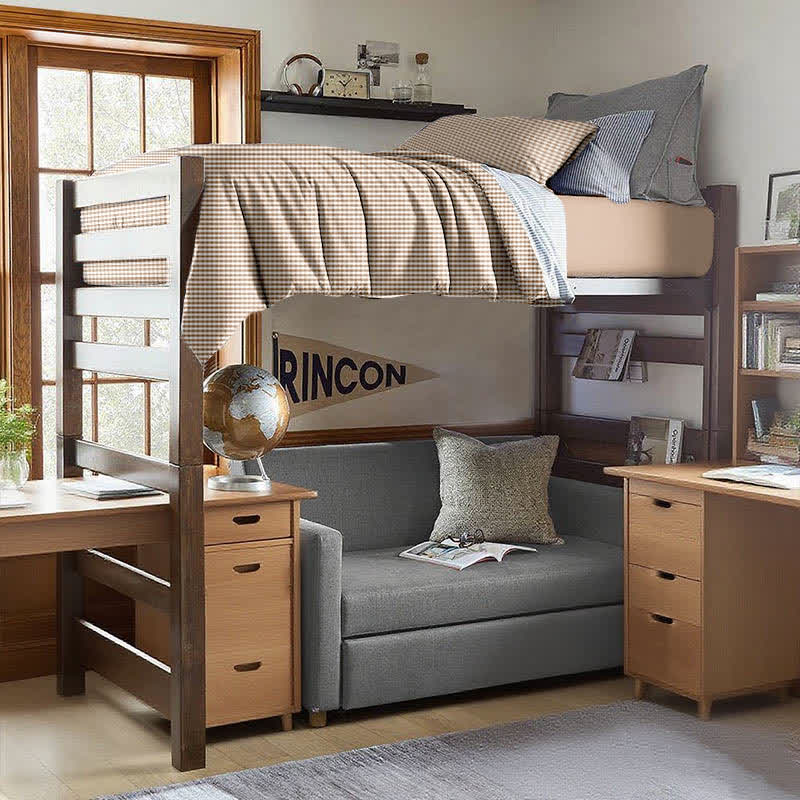 Cotton Plaid Duvet Cover Dorm Bedding Set - image 11