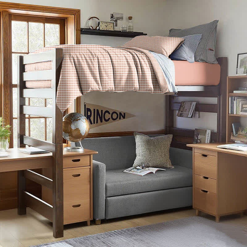 Cotton Plaid Duvet Cover Dorm Bedding Set - image 17