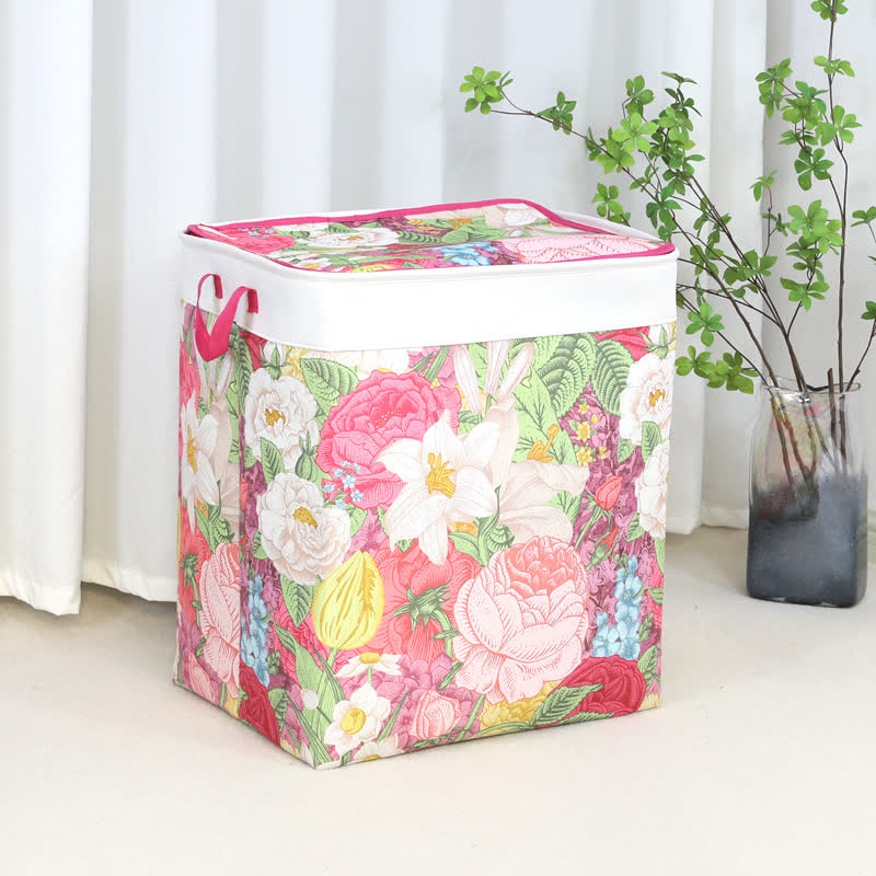 Floral Leaf Zipper Storage Bag - A - 3PCS - 20"L x 16"W x 24"H - image 2