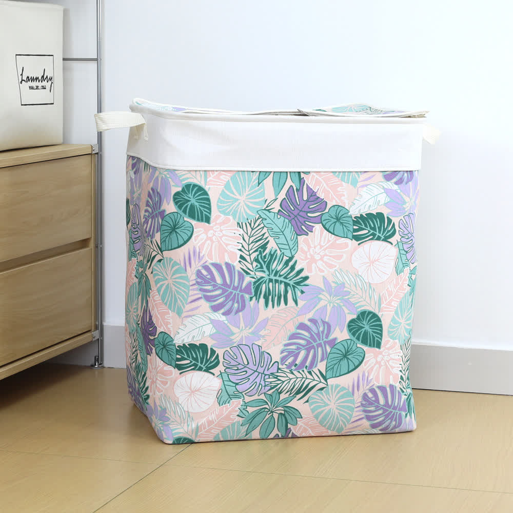Floral Leaf Zipper Storage Bag - B - 3PCS - 20"L x 16"W x 24"H - image 7