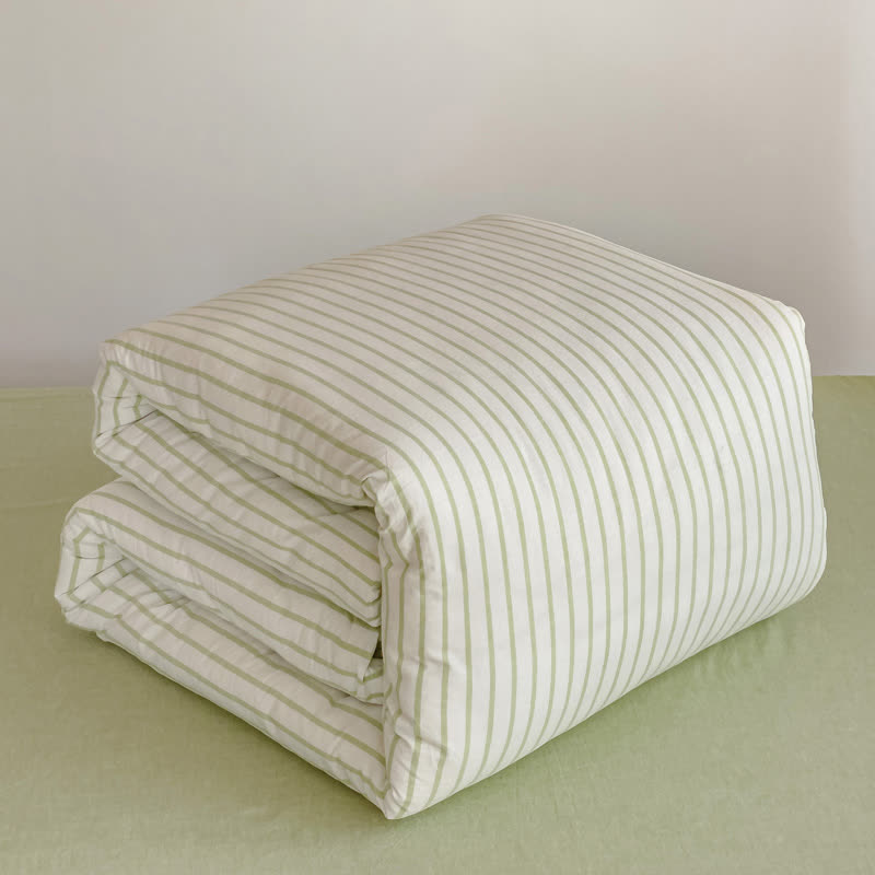 Cotton Minimalist Striped Dorm Bedding Set - image 5