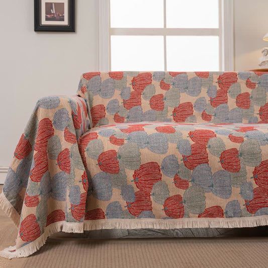 Vintage Jacquard Pumpkin Sofa Protector - 71" x 134" - image 1