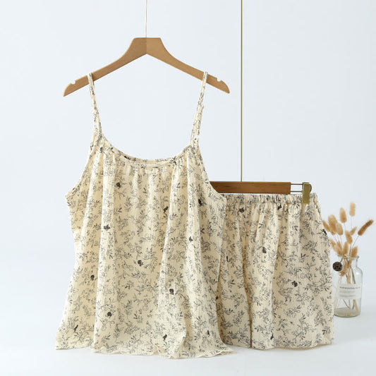 Bunny Floral Cotton Gauze Cami Pajamas - XL - image 1