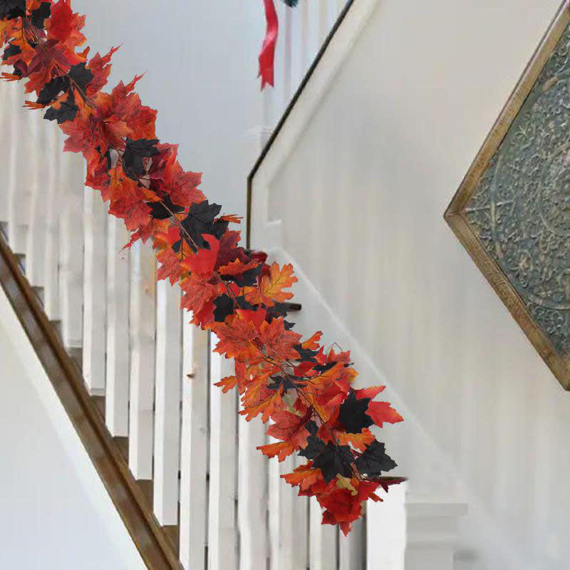 Halloween Artificial Maple Leaf Vine Garland - image 7