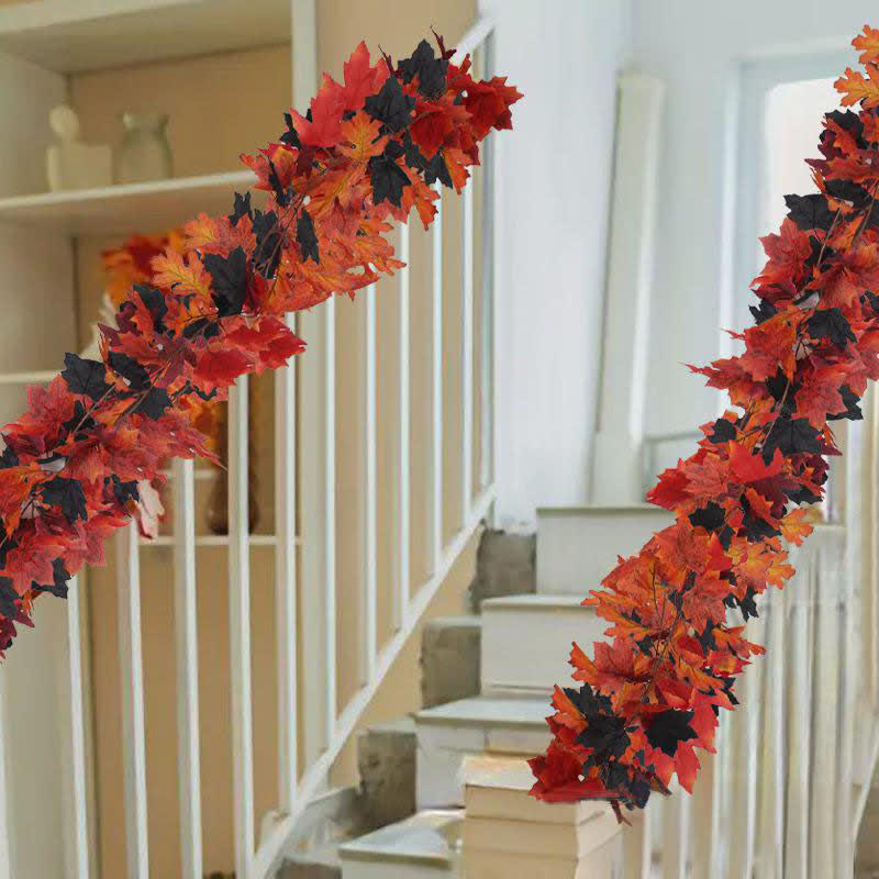 Halloween Artificial Maple Leaf Vine Garland - image 6