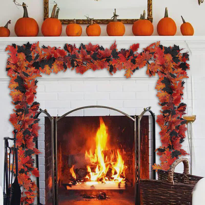 Halloween Artificial Maple Leaf Vine Garland - image 3