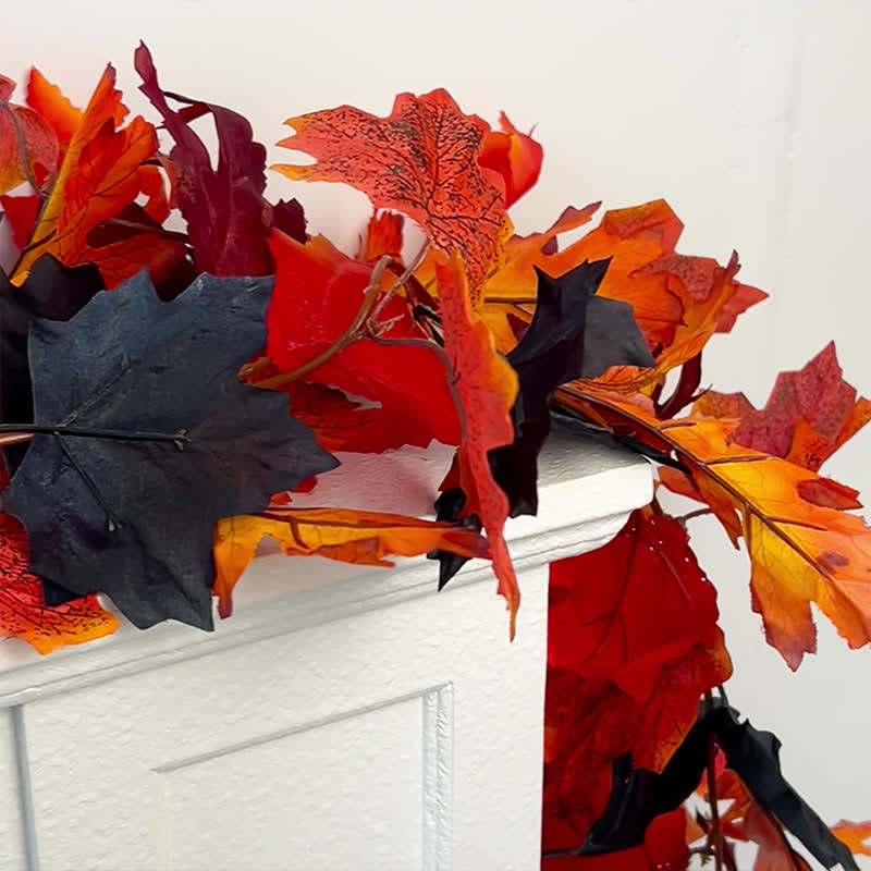 Halloween Artificial Maple Leaf Vine Garland - image 9