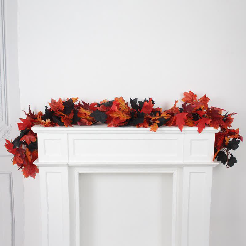 Halloween Artificial Maple Leaf Vine Garland - image 8
