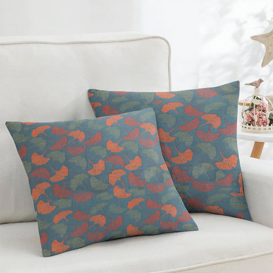 Ginkgo Cotton Gauze Jacquard Square Pillowcases(2PCS) - 18" x 18" - image 1