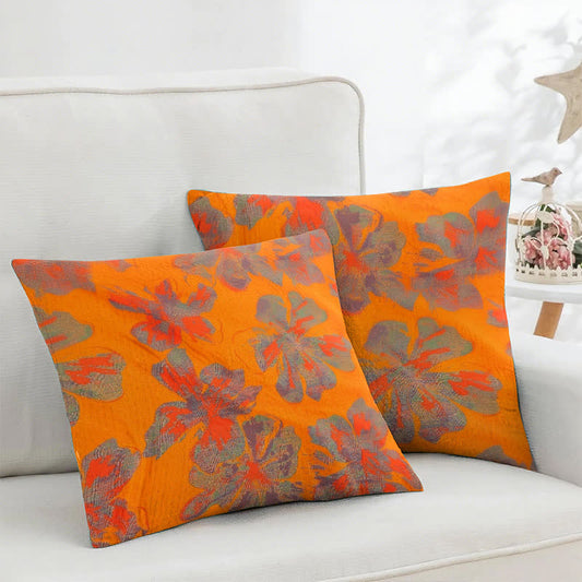 Iris Cotton Gauze Jacquard Square Pillowcases(2PCS) - 18" x 18" - image 1