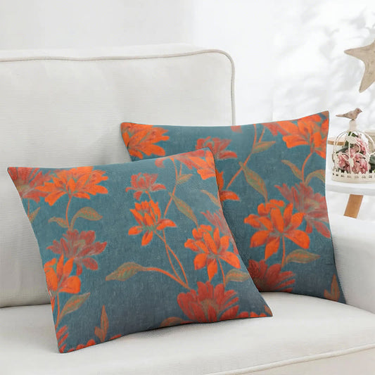 Lotus Cotton Jacquard Square Pillowcases(2PCS) - 18" x 18" - image 1