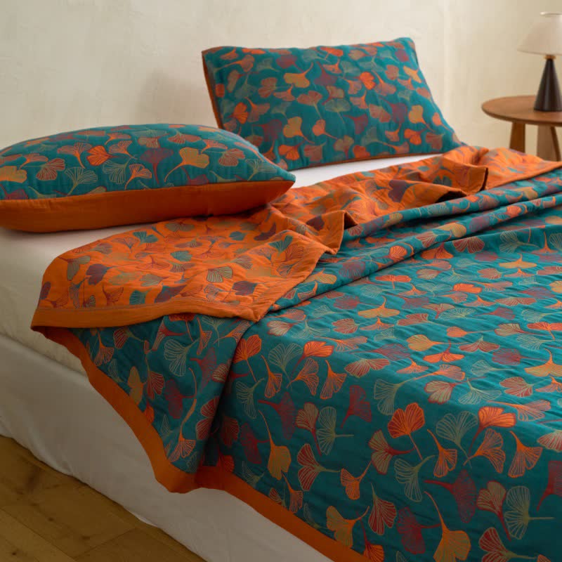 Ginkgo Biloba Organic Cotton Quilt - image 5