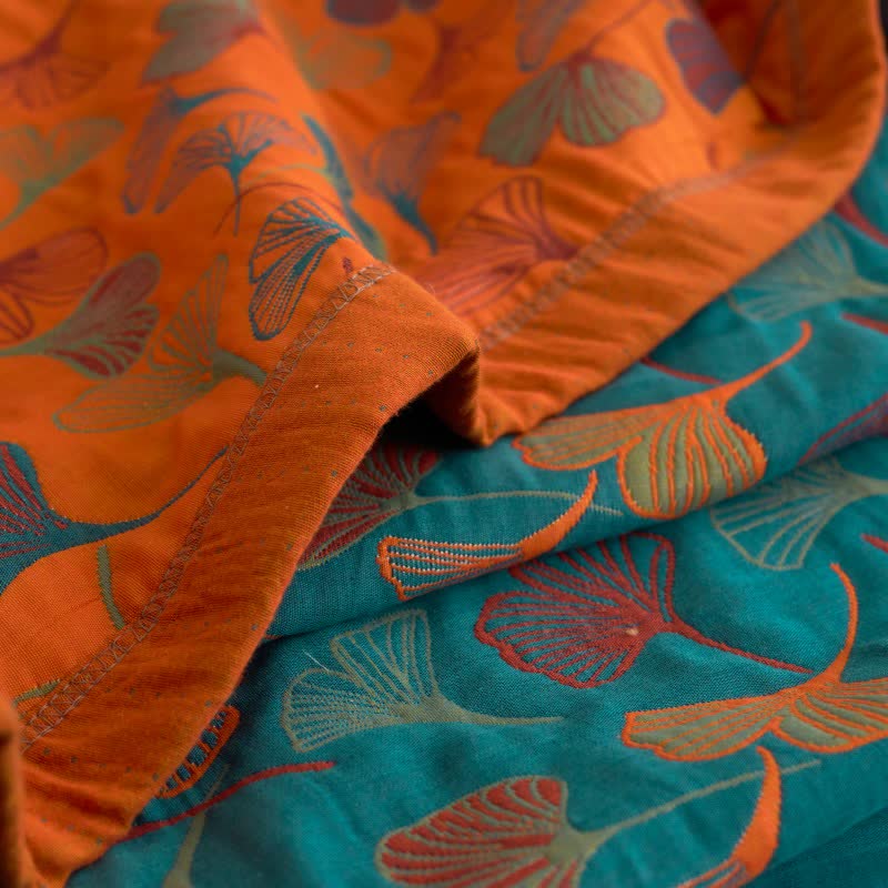Ginkgo Biloba Organic Cotton Quilt - image 9