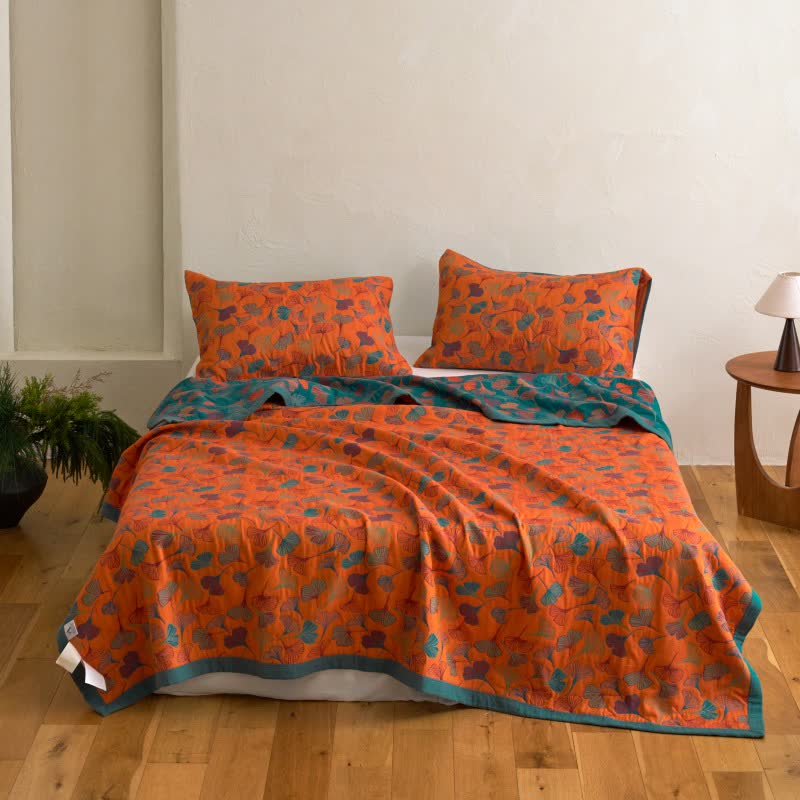 Ginkgo Biloba Organic Cotton Quilt - image 13