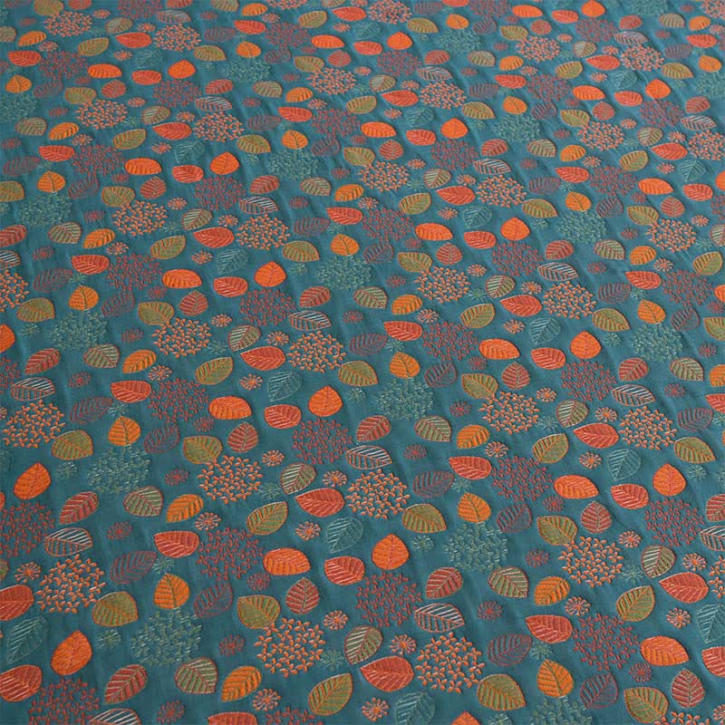 Leaf Print Cotton Gauze Fitted Sheet - image 6
