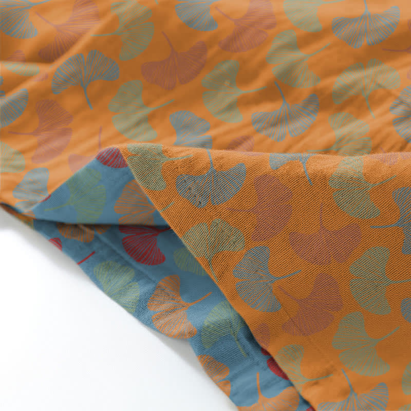 Ownkoti Ginkgo Leaf Cotton Kimono Loungewear Set - image 6