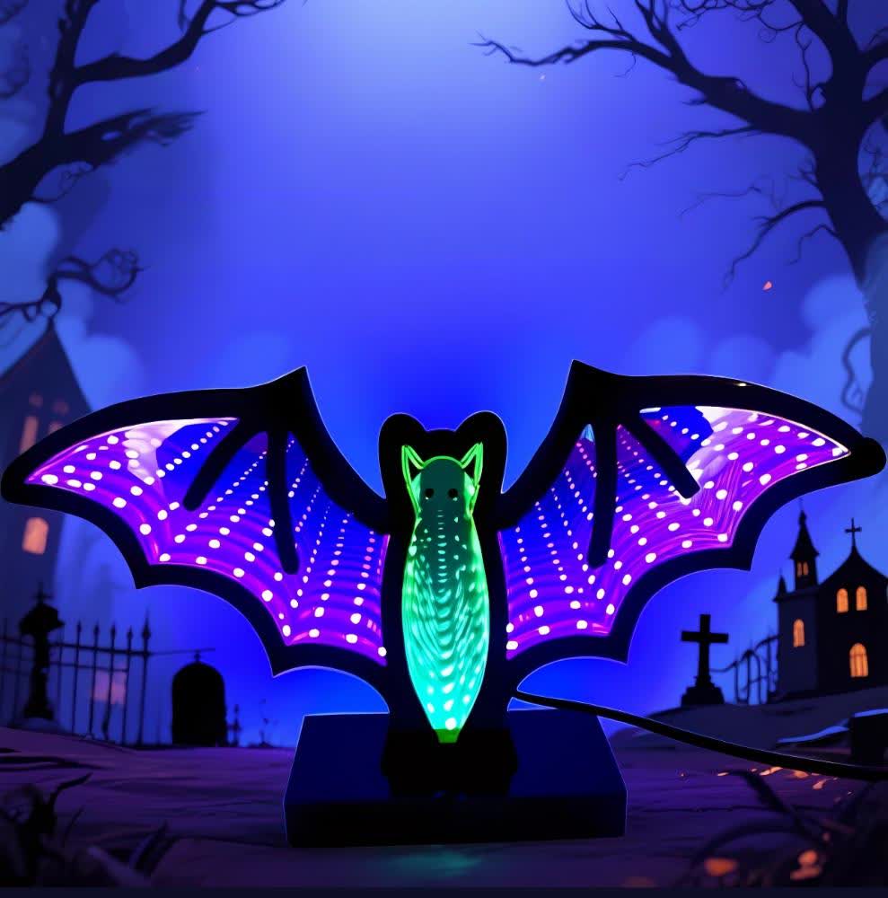 Halloween 3D Bat Infinity Lights  - image 1