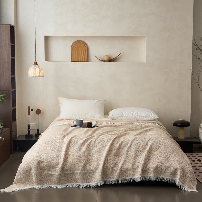 Tree-inspired Reversible Cotton Tassel Quilt - image 5