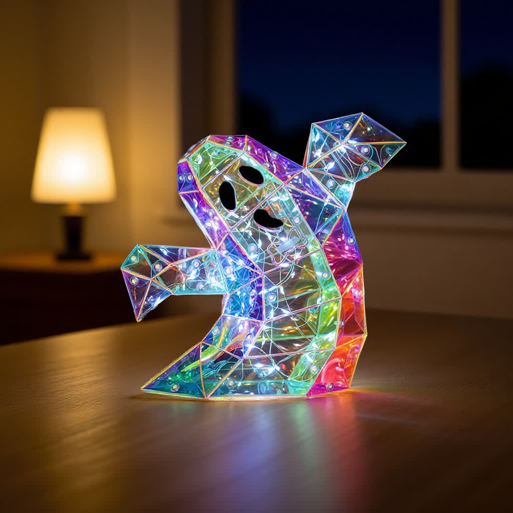 3D Ghost Infinity Lights Halloween Decoration - 3PCS - 2.8"W x 8"L x 8"H - image 2