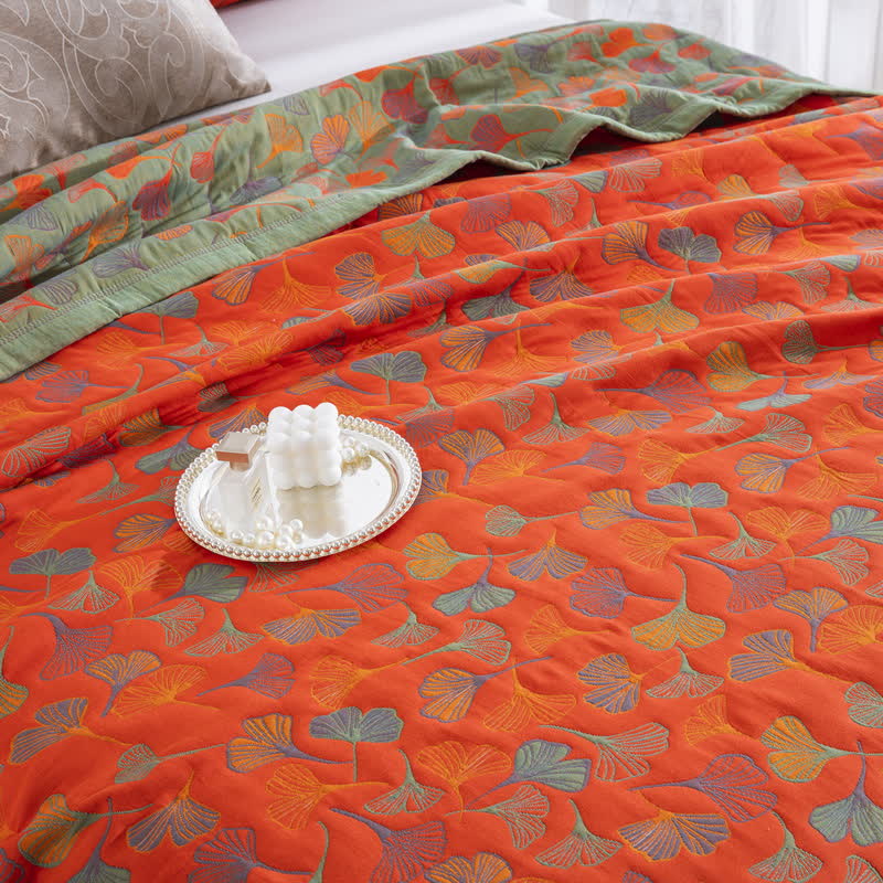 Ginkgo Biloba Organic Cotton Quilt - image 26