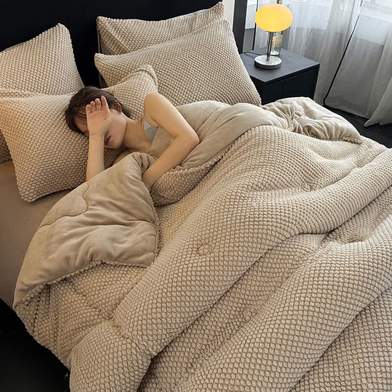 Solid Color Textured Warm Blanket - image 8