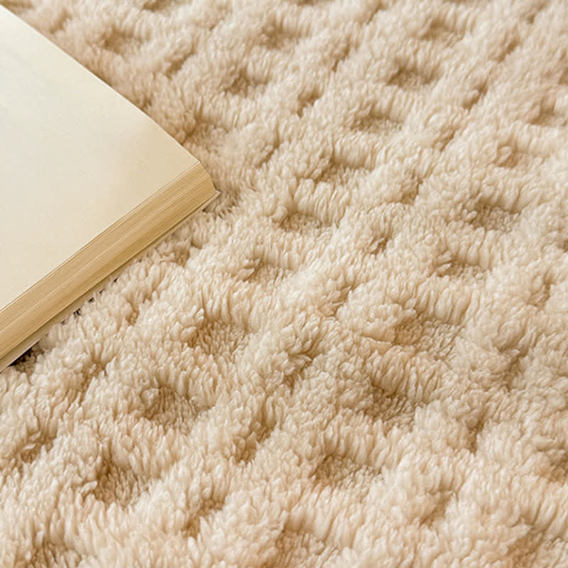 Textured Waffle Sherpa Throw Blanket - image 7