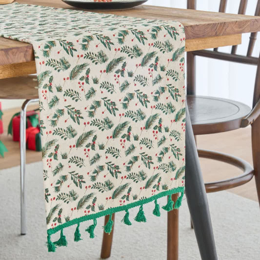 Pine Needle Berry Table Runner - 13" x 108" - image 0