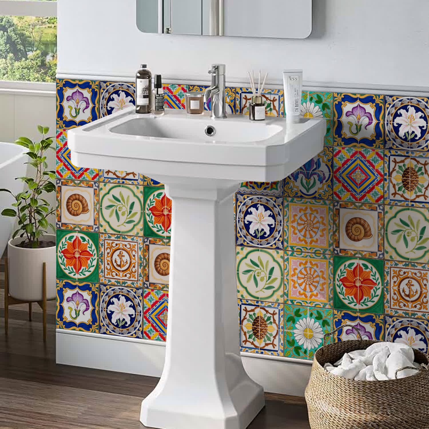 Vintage Talavera PET Foam Tile Wall Decals - image 5