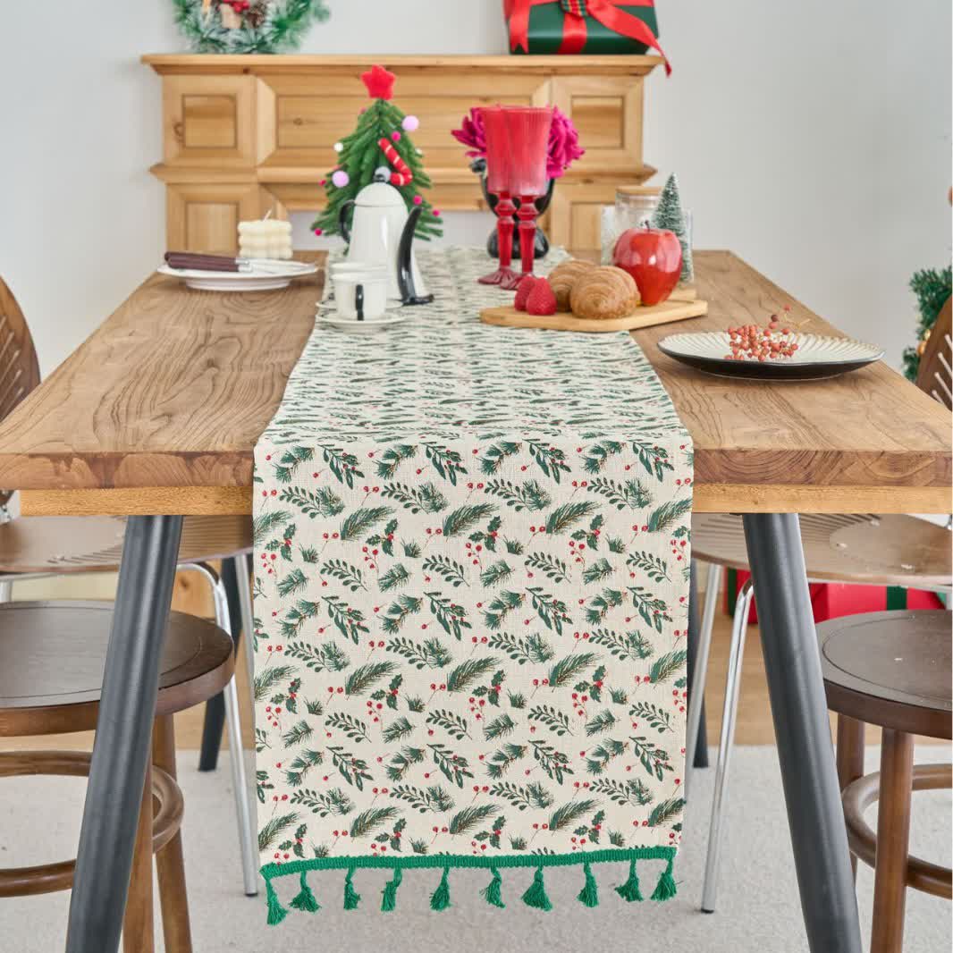 Pine Needle Berry Table Runner - image 1