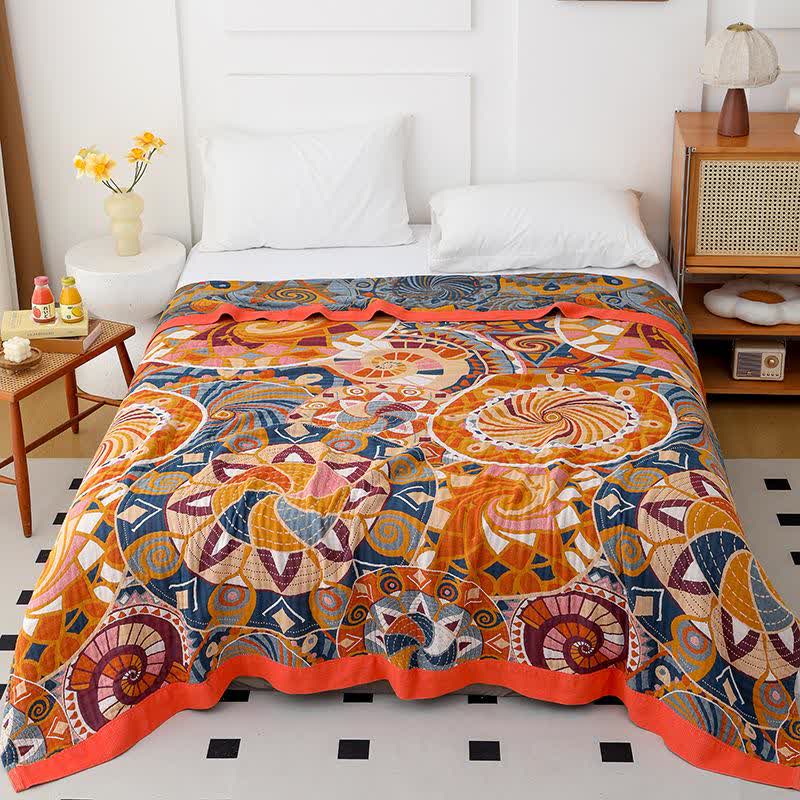Bohemian Style Cotton Gauze Muslin Quilt - Queen - image 0