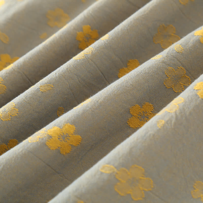 Oriental Flower Jacquard Cotton Gauze Pajamas - image 1