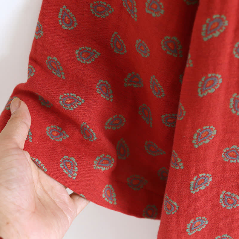 Paisley-inspired Jacquard Cotton Gauze Pajamas - image 7