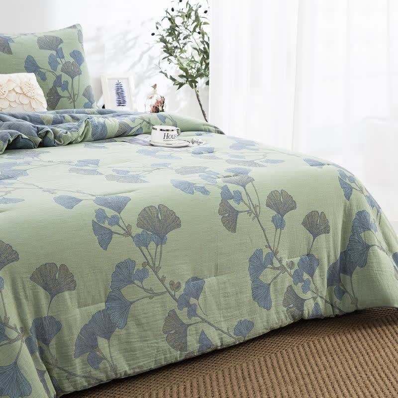 Ginkgo Leaf Cotton Gauze Reversible Bedding - image 4