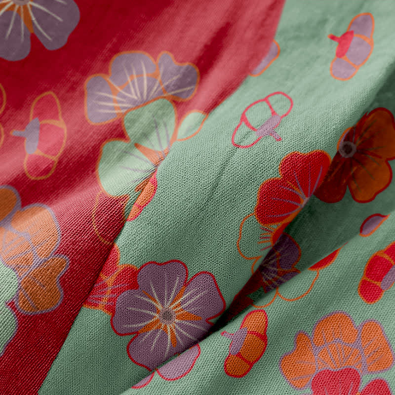 Plum Blossom Cotton Gauze Kimono Robe - image 7