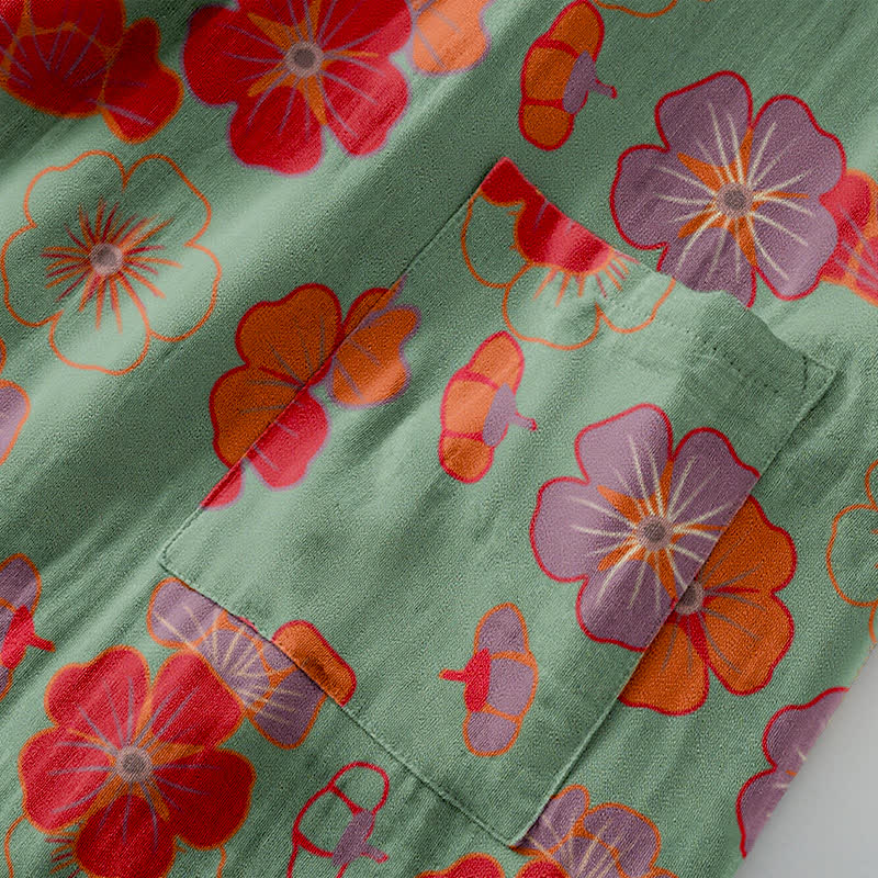 Plum Blossom Cotton Gauze Kimono Robe - image 12