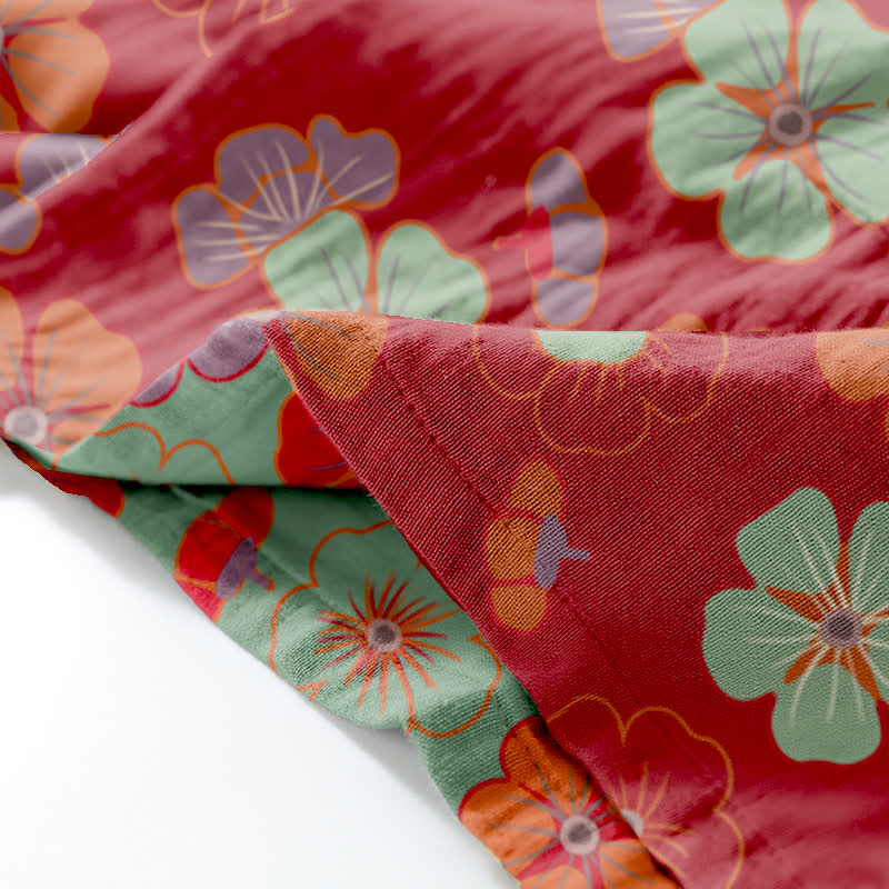 Plum Blossom Cotton Kimono Loungewear Set - image 3