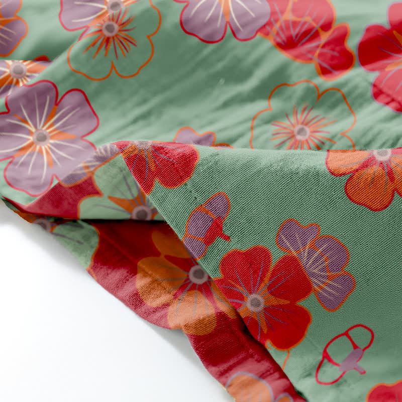 Plum Blossom Cotton Kimono Loungewear Set - image 6