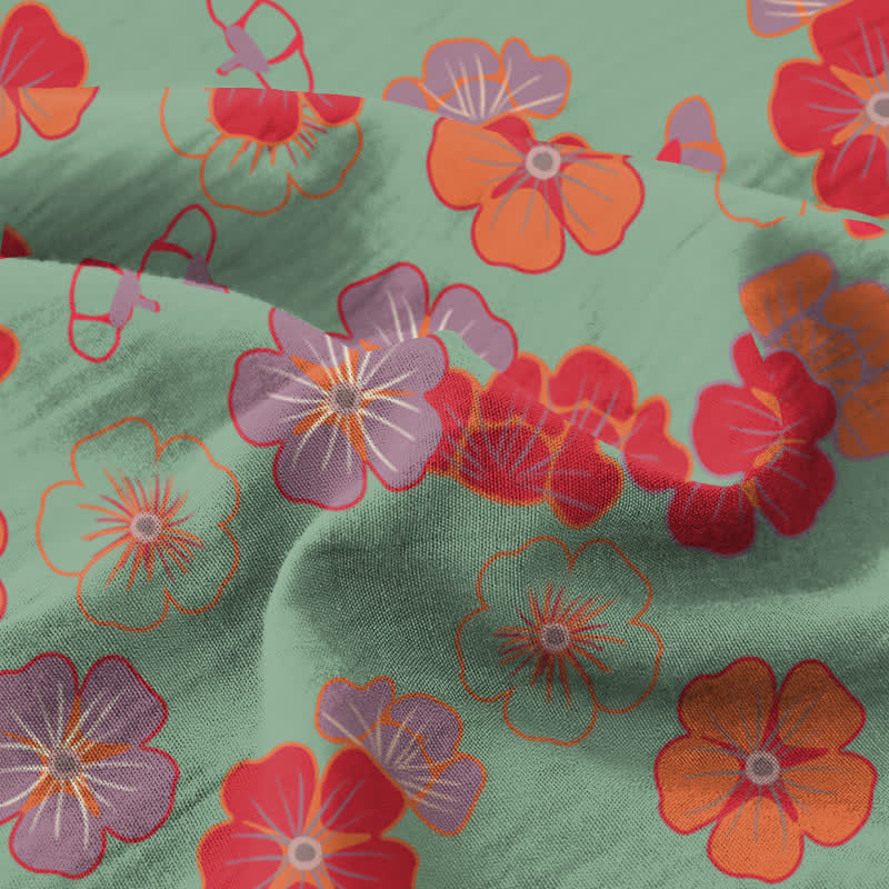 Plum Blossom Organic Cotton Sheet Bedspread - image 3